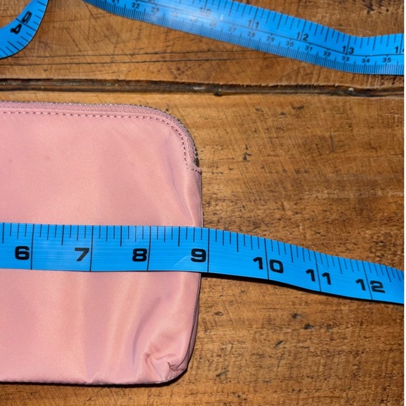 Lululemon Now and Always Pink Wristlet Double Zipper Pockets Removable Strap - Picture 8 of 9